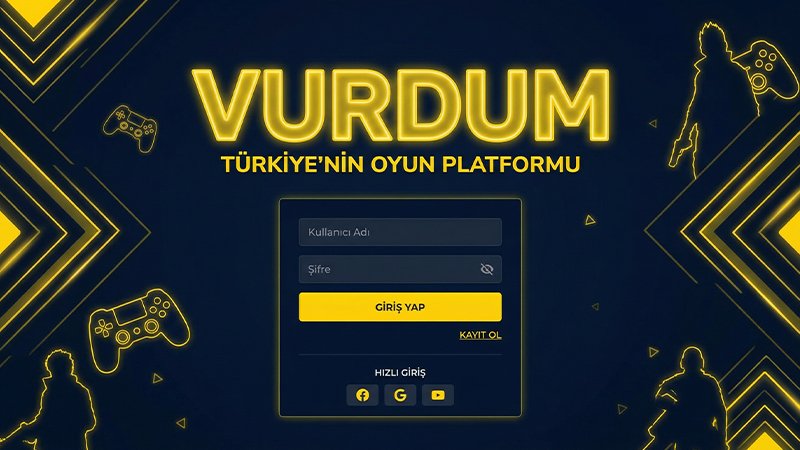 Vurdum online oyun platformu giriş ekranı